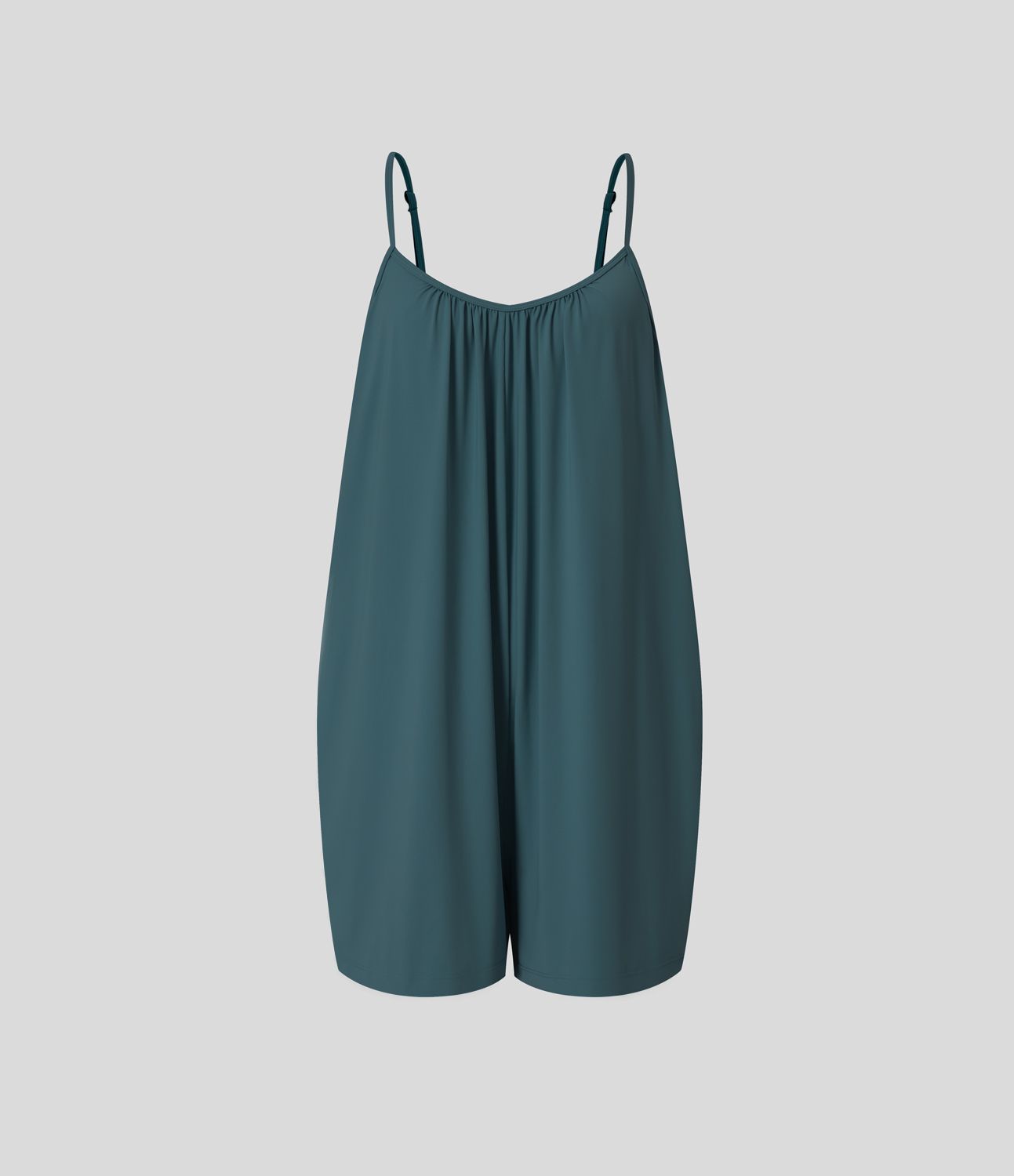 Spaghetti Pocket Solid Wide Leg Casual Jumpsuit