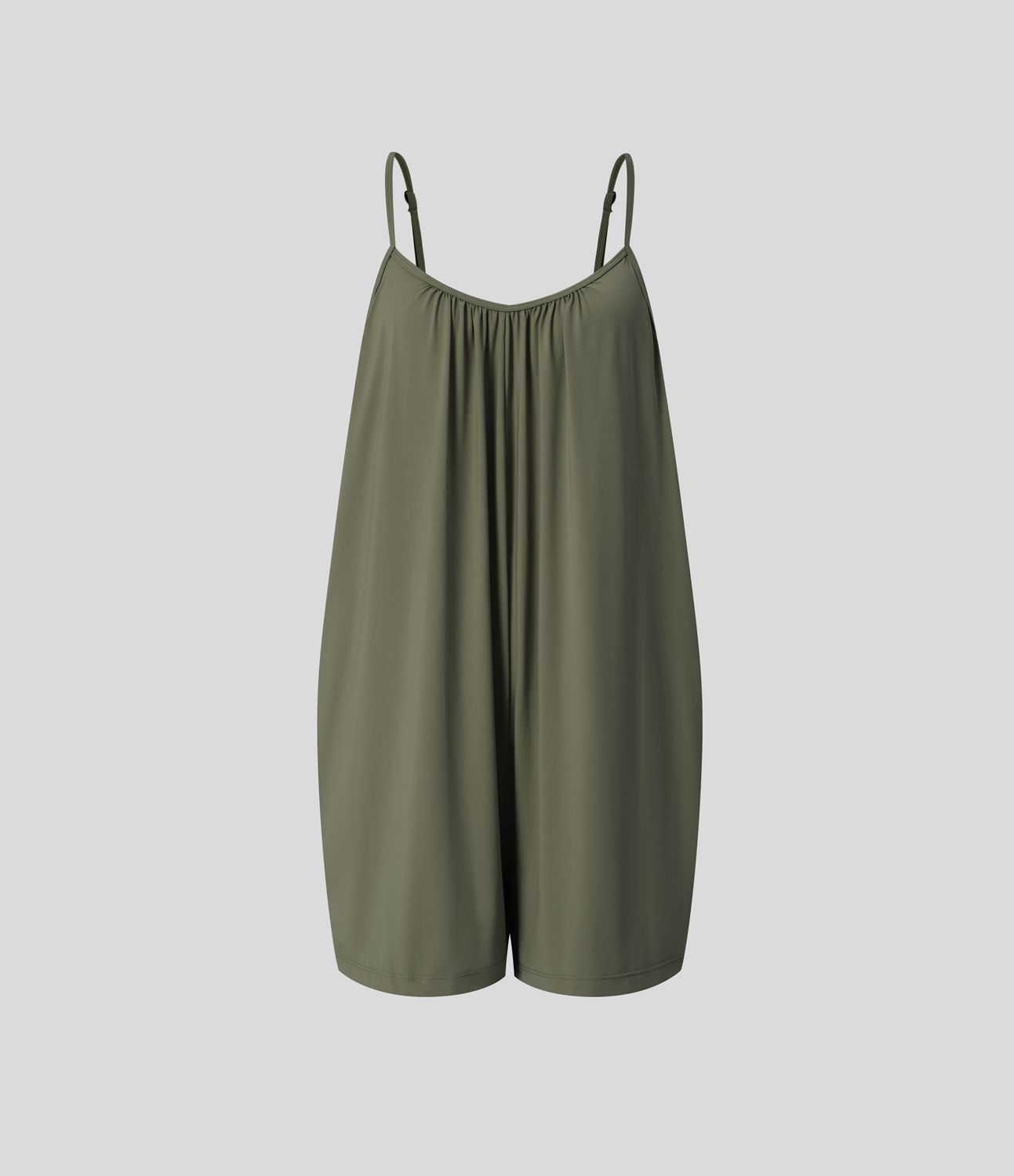 Spaghetti Pocket Solid Wide Leg Casual Jumpsuit