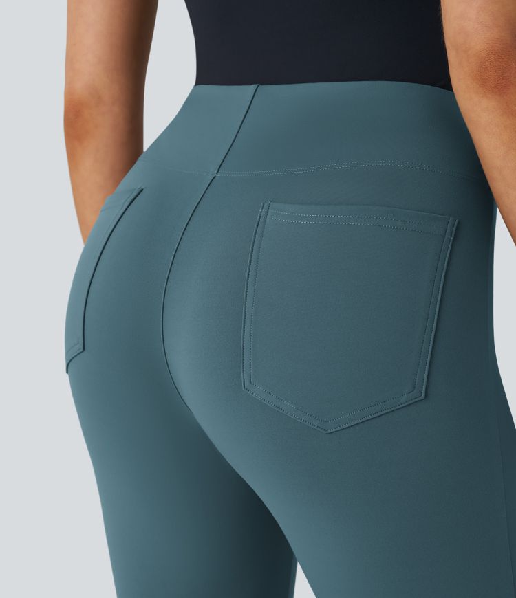 Pantalón Halara Flex™ oficina ajustado tiro alto bolsillo lateral posterior
