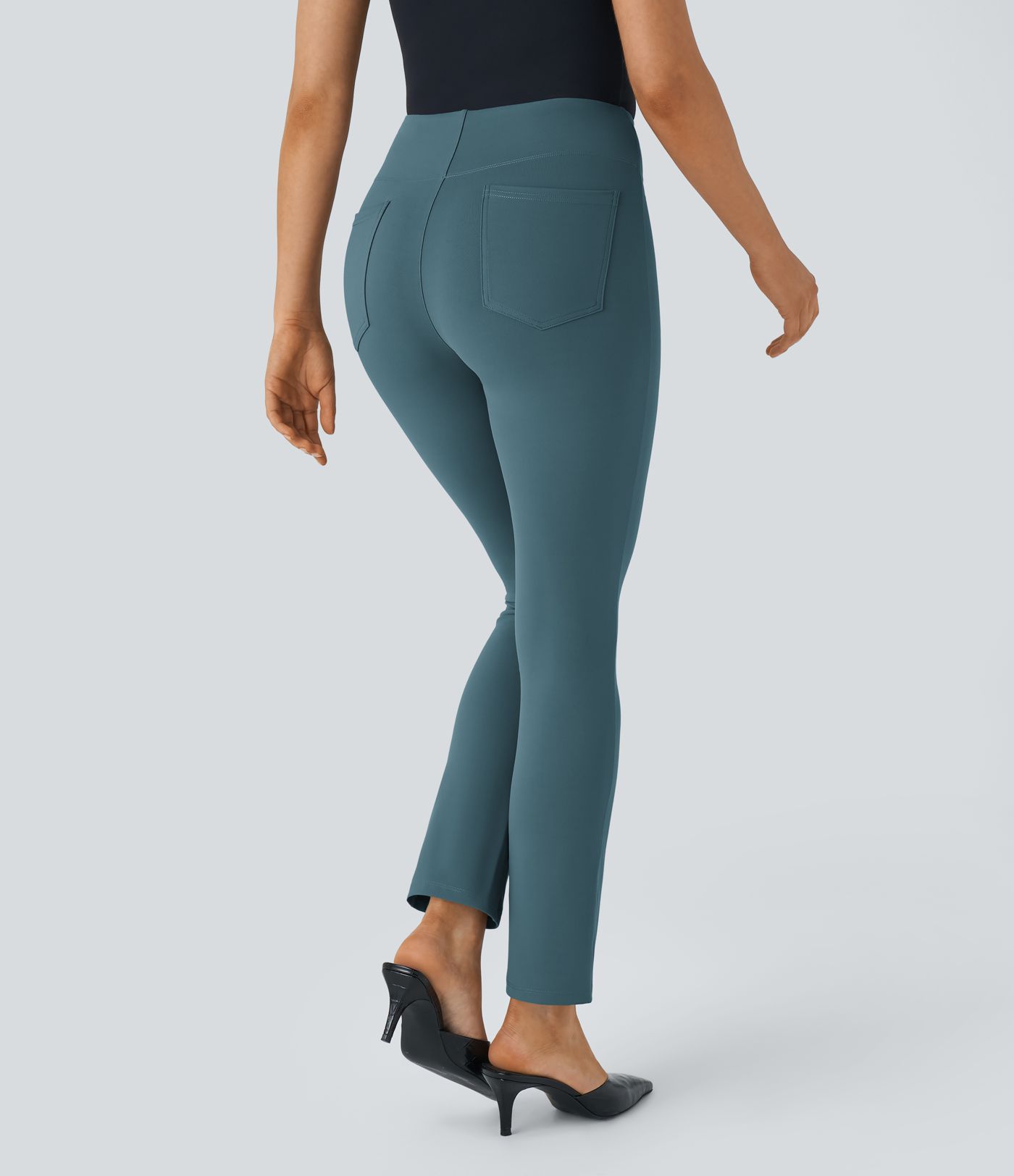 Pantalón Halara Flex™ oficina ajustado tiro alto bolsillo lateral posterior