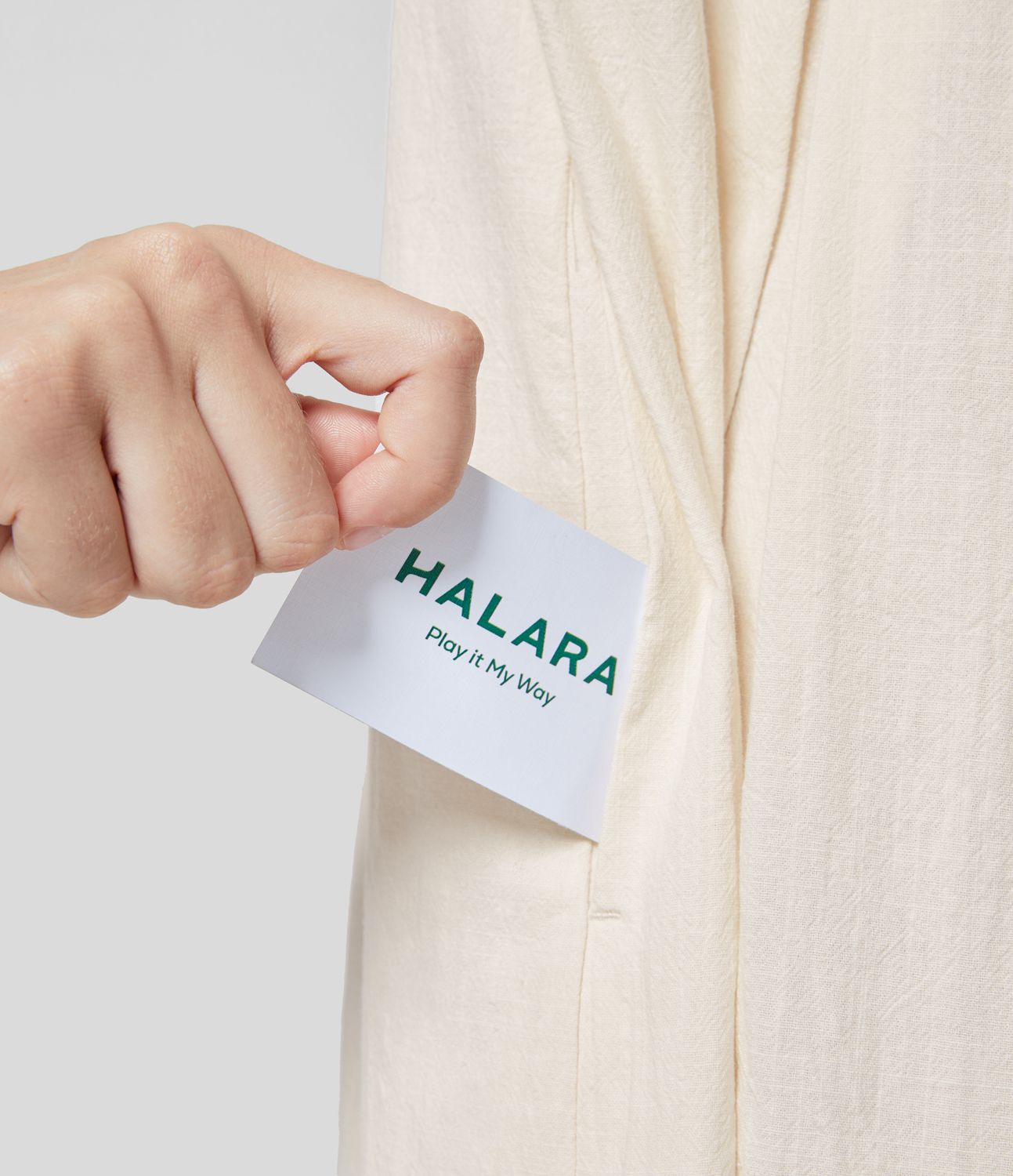 Midi Vestido sensación lino cuello redondo manga larga bolsillo lateral plisado sólido relajado