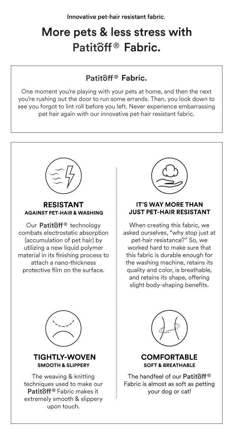 Women’s Patitoff® Flow Pet Hair Resistant High Waisted Drawstring Side