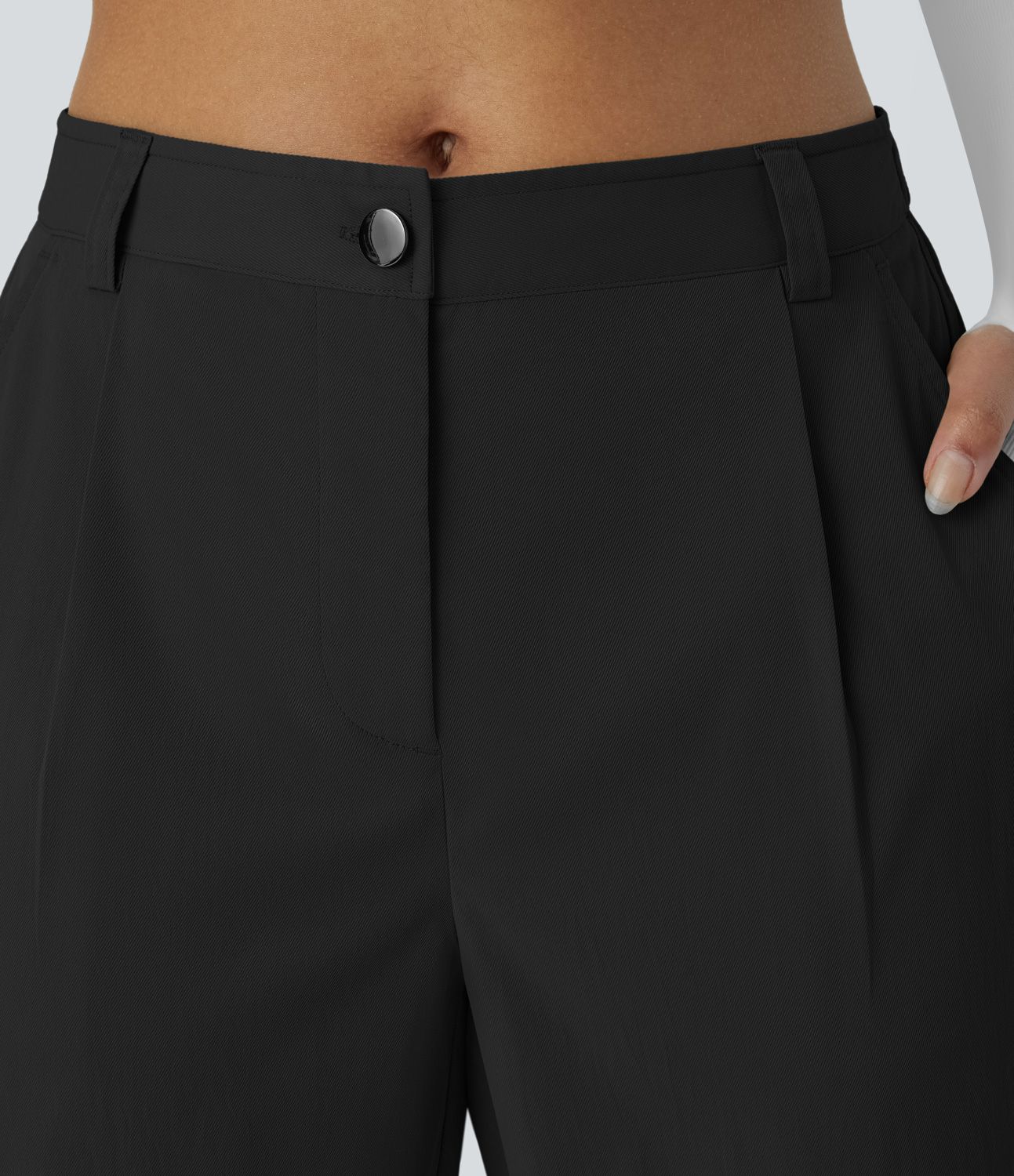 Mid Rise Button Zipper Multiple Pockets Casual Cargo Joggers