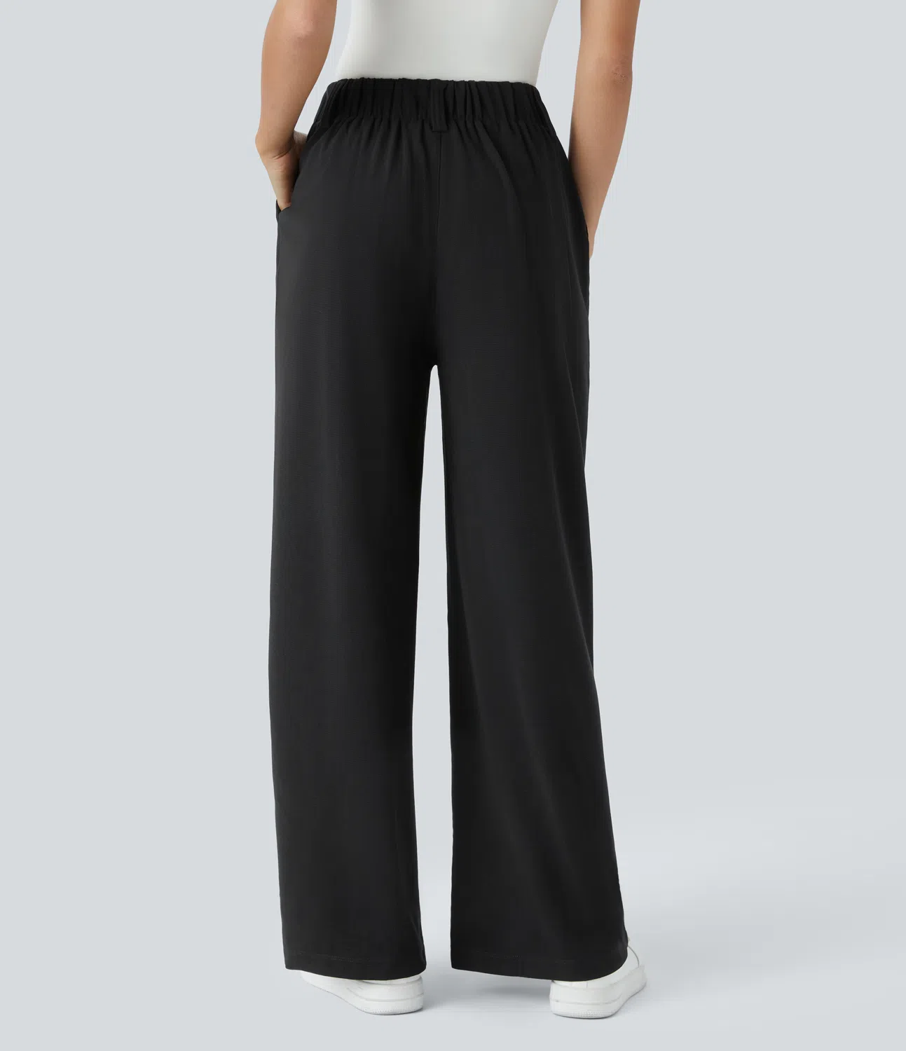 Halara Flex™ High Waisted Side Pocket Wide Leg Waffle Work Pants