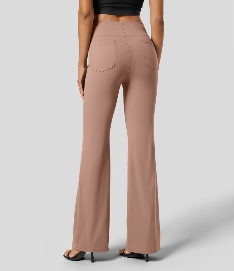 Halara Flex™ High Waisted Back Side Pocket Slight Flare Work Pants
