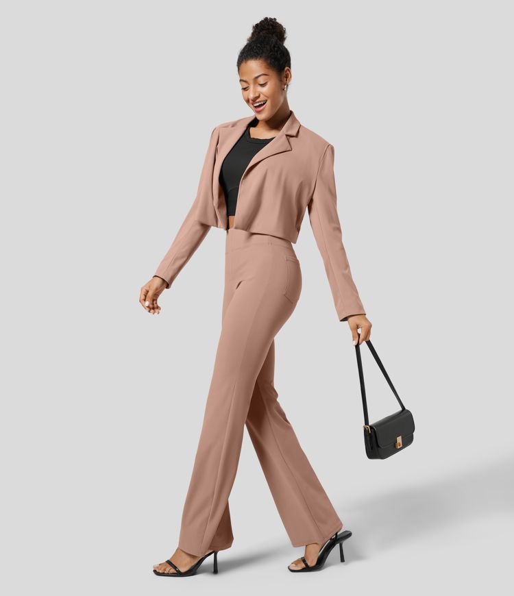 Halara Flex™ High Waisted Back Side Pocket Slight Flare Work Pants