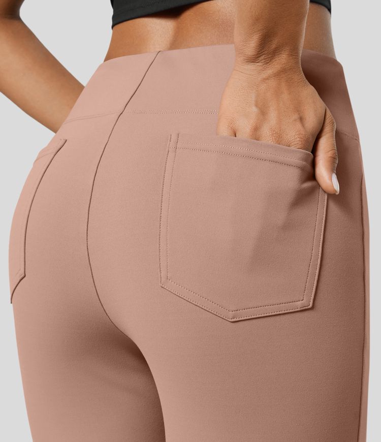 Halara Flex™ High Waisted Back Side Pocket Slight Flare Work Pants