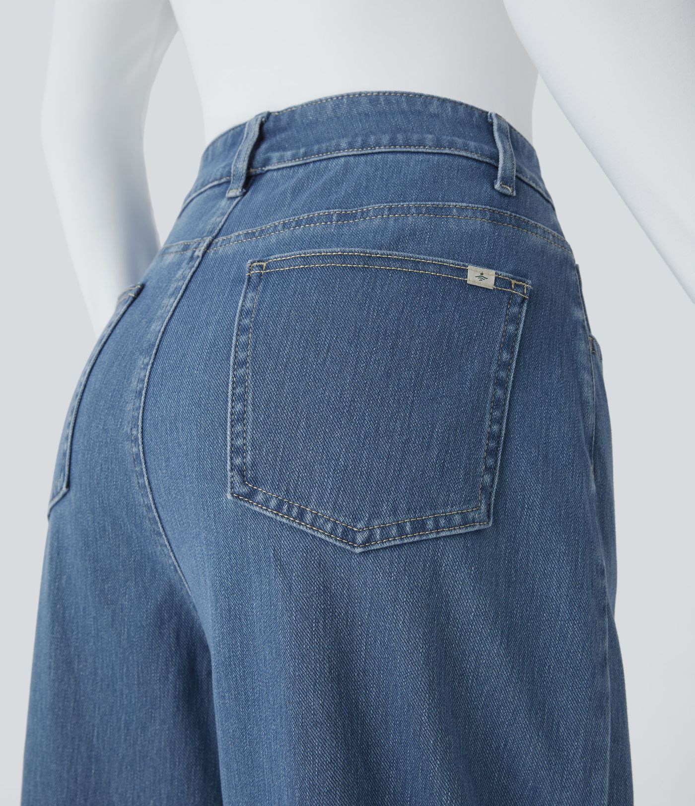 Halara Flex™ High Waisted Pockets Washed Casual Baggy Jeans