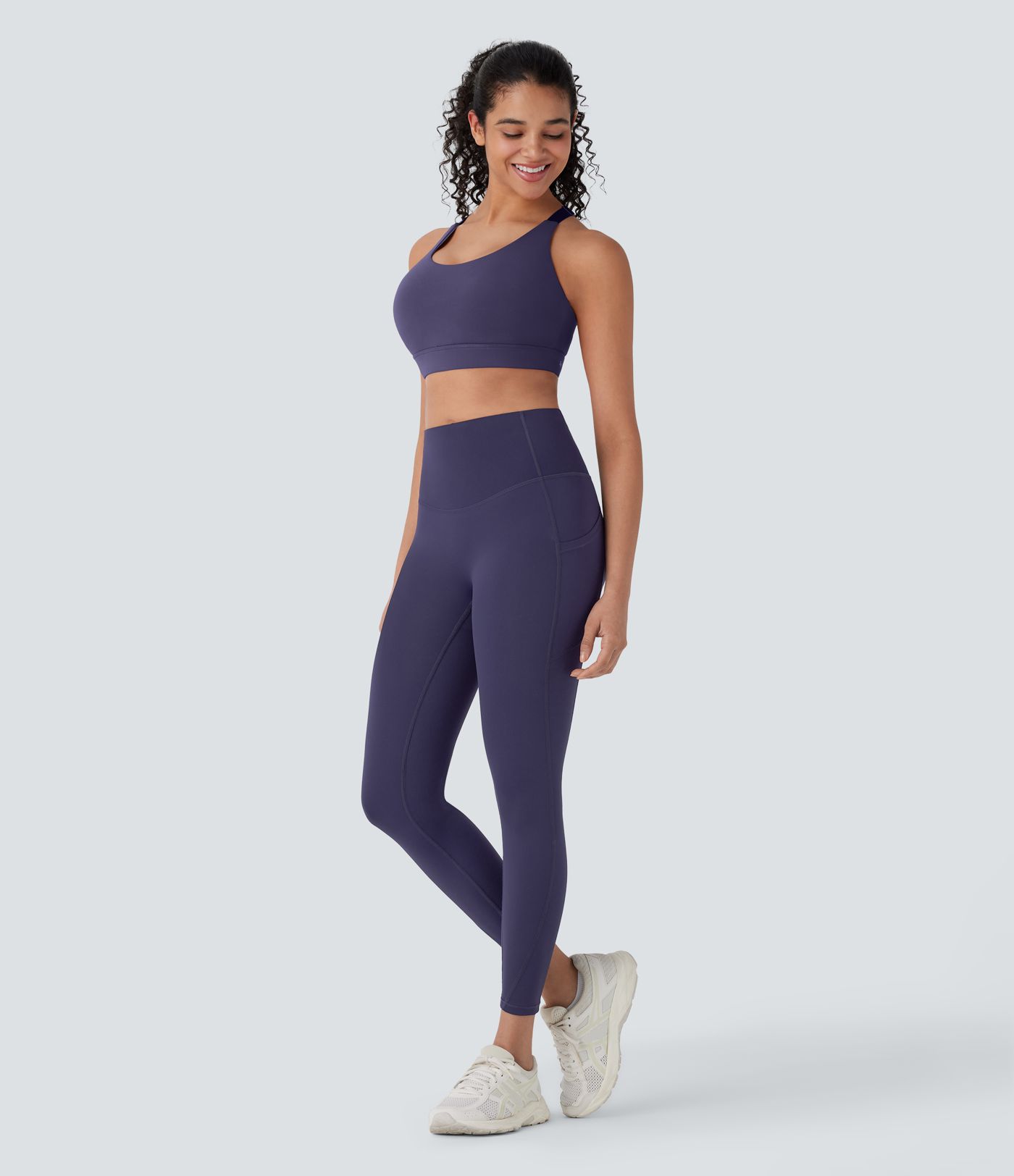 Legging 7/8 d'entraînement gainant galbant taille haute à séchage rapide avec poches SpeedWave™