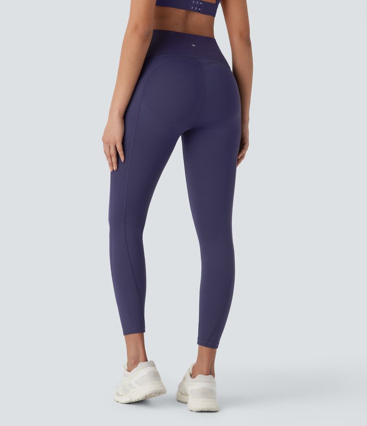SpeedWave™ SoCinched High Waisted Tummy Control Butt Lifting Quick Dry 7/8 Workout Leggings with Side Pocket