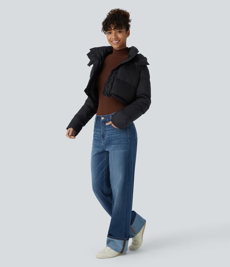 Jean boyfriend taille basse extensible délavé avec poches multiples Halara Flex™
