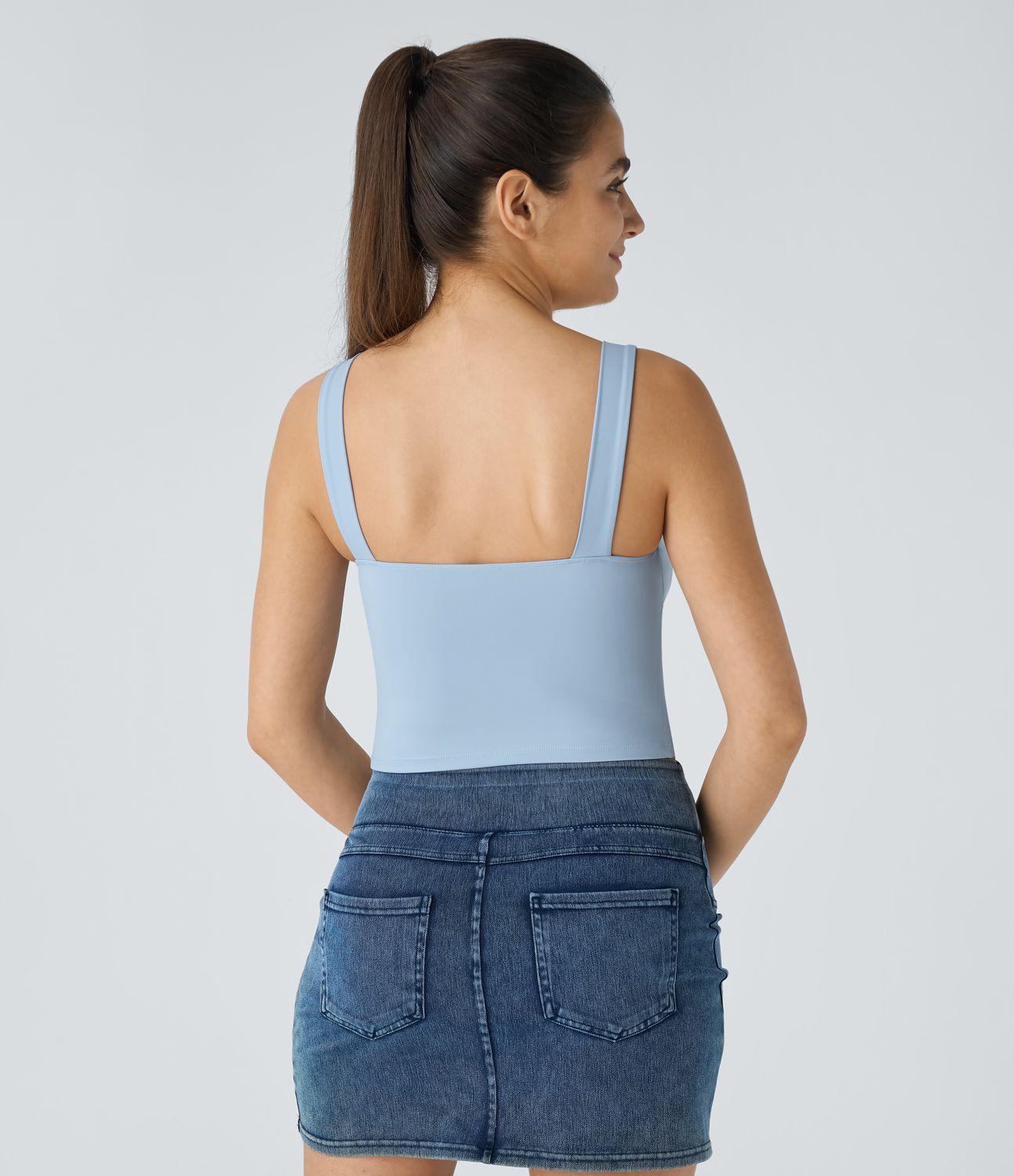 Softlyzero™ Airy Sweetheart Neck Wrinkle Trim Skinny Cool Touch Casual Tank Top