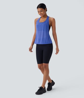 Camiseta entrenamiento sin mangas espalda cruzada transparente estampado leopardo jacquard