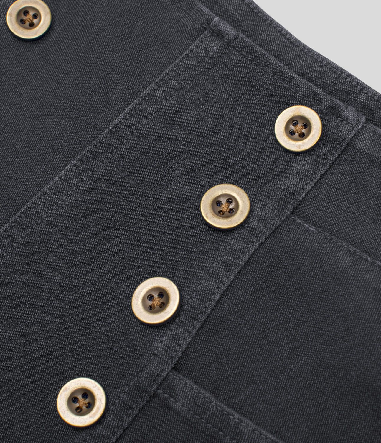 Halara Flex™ Short 2,5" en Denim Tricot Extensible Lavé Respirant à Taille Haute avec Boutons et Multiples Poches Toucher Frais