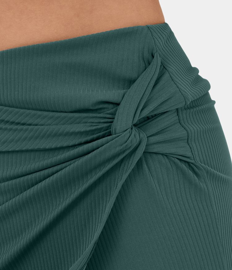 Women’s Ribbed High Waisted Twisted Golf Shorts HALARA