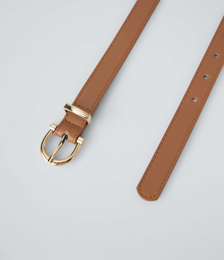 Horseshoe Buckle PU Leather Belt