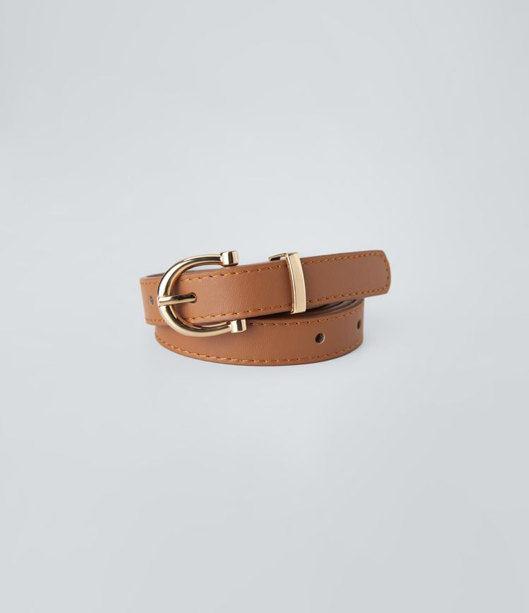Horseshoe Buckle PU Leather Belt