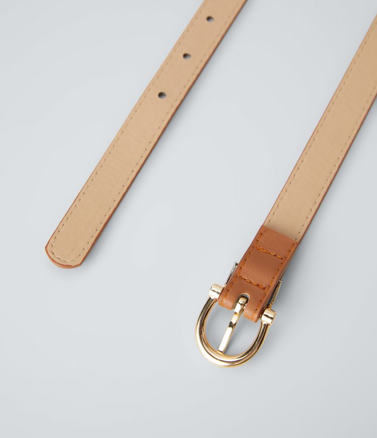 Horseshoe Buckle PU Leather Belt