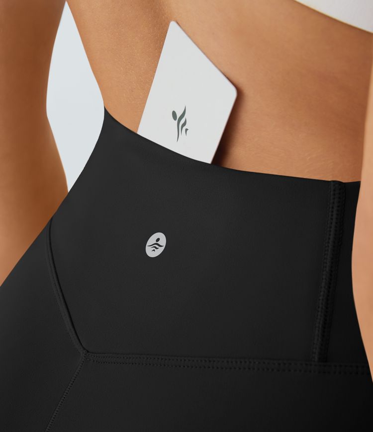 Cross Over High-Waisted Back Pocket Super Flare Leggings