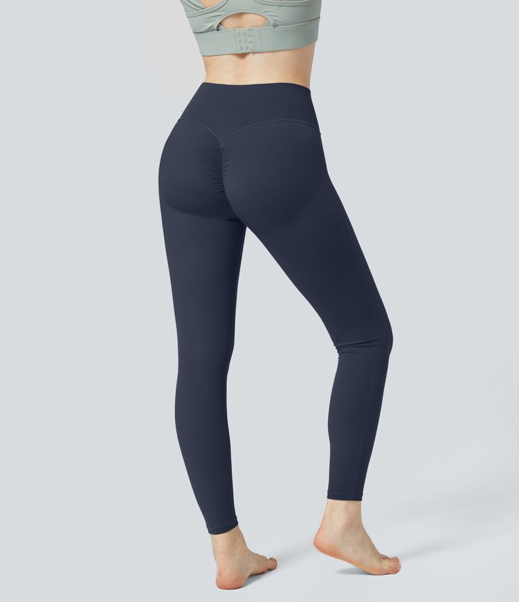 Halara UltraSculpt™ High Waisted Ruched Tummy Control Butt Lifting Yoga 7/8 Leggings