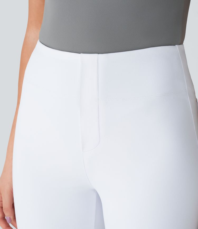 Pantalón Halara Flex™ oficina tiro alto bolsillo trasero ligero acampanado