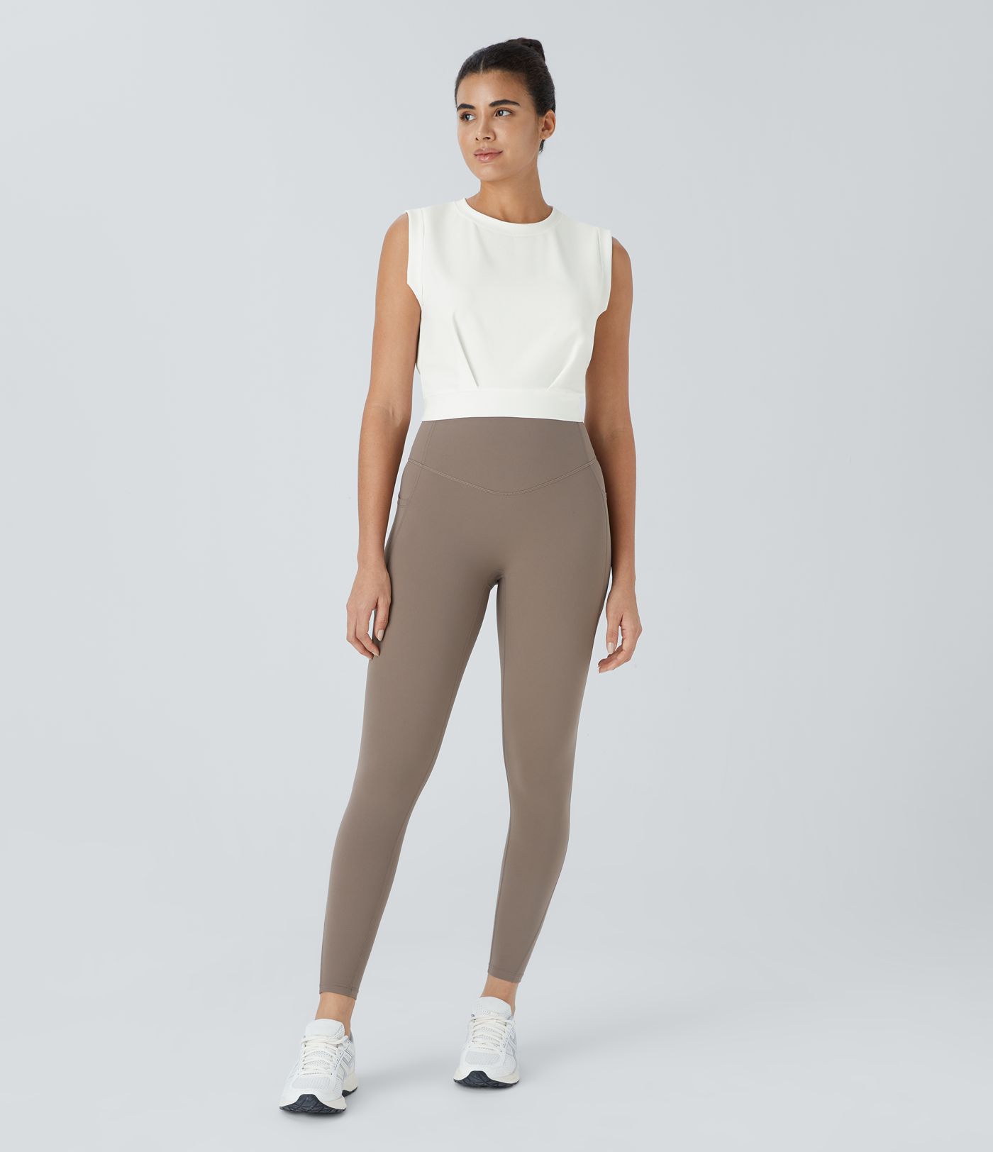 Camiseta Patitoff™ Flow sin mangas yoga cuello redondo resistente pelo mascota sin mangas