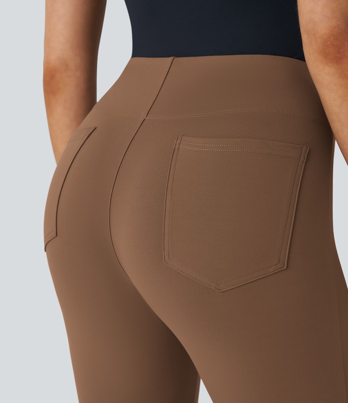 Pantalon de travail Halara Flex™ Taille Haute à Poches et Coupe Fuselée