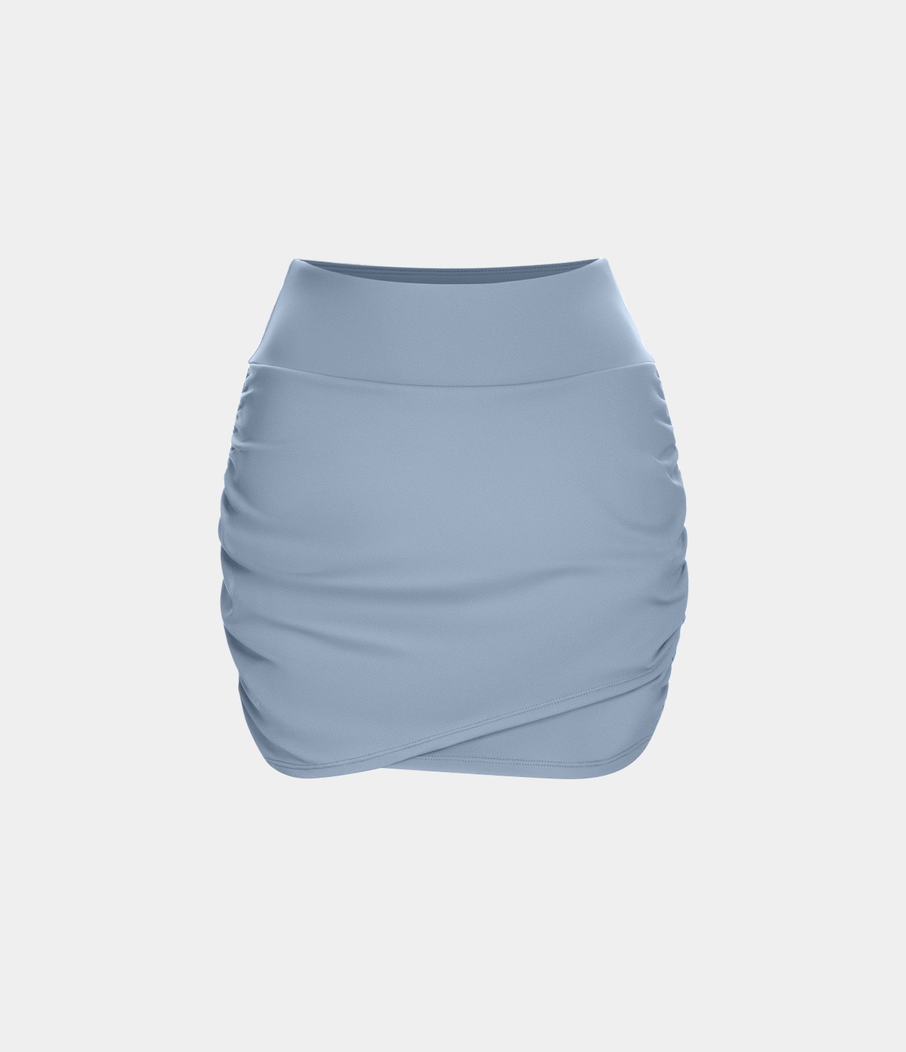 High Waisted Bodycon Pocket 2-in-1 Mini Ruched Casual Skirt