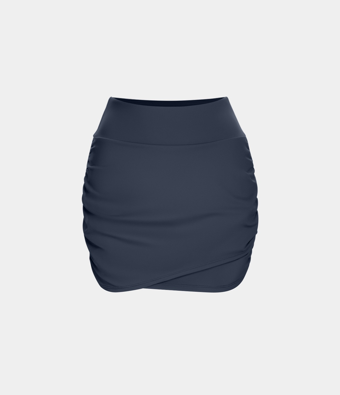 High Waisted Bodycon Pocket 2-in-1 Mini Ruched Casual Skirt