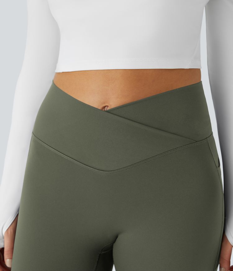 Patitoff™ Pet Hair Resistant Thermal Crossover Pocket Casual Leggings