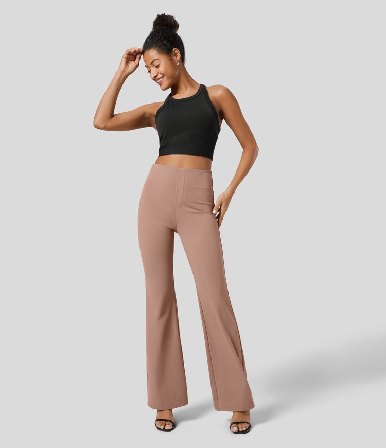 Halara Flex™ High Waisted Back Side Pocket Slight Flare Work Pants