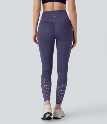 SpeedWave™ High Waisted Tummy Control Perforated Quick Dry Workout Leggings