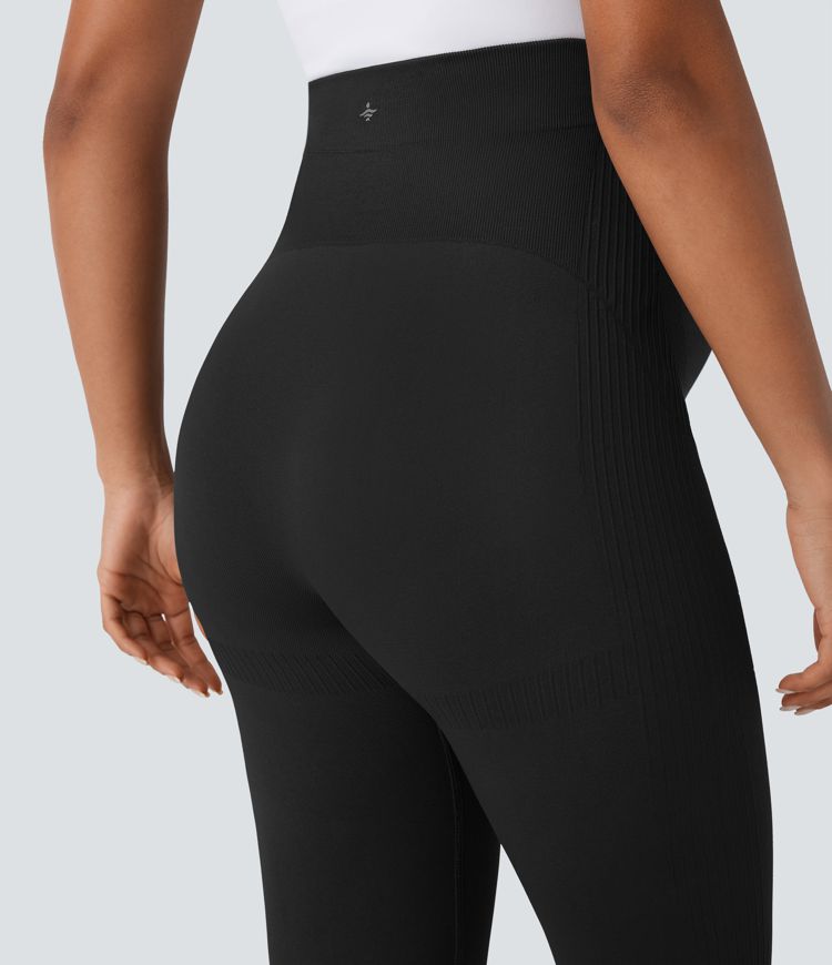 Seamless Flow Super High Waisted 7/8 Yoga Maternity Leggings