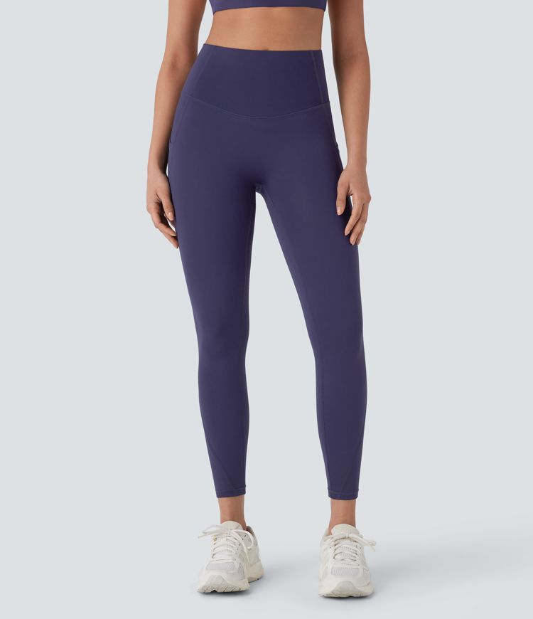 SpeedWave™ SoCinched High Waisted Tummy Control Butt Lifting Quick Dry 7/8 Workout Leggings with Side Pocket