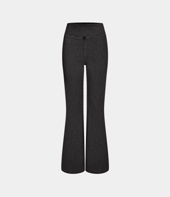 Halara Flex™ High Waisted Back Pocket Washed Stretchy Knit Casual Bootcut Jeans