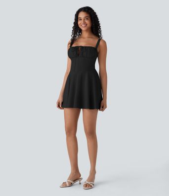 Breezeful™ Lace Up Corset Quick Dry Micro Mini Dress