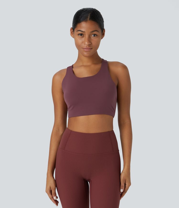 Softlyzero™ Plush Low Support Asymmetric Backless Yoga Sports Bra