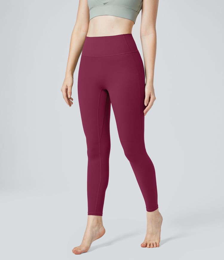 UltraSculpt High Waisted Ruched Tummy Control Butt Lifting Yoga 7/8 Leggings
