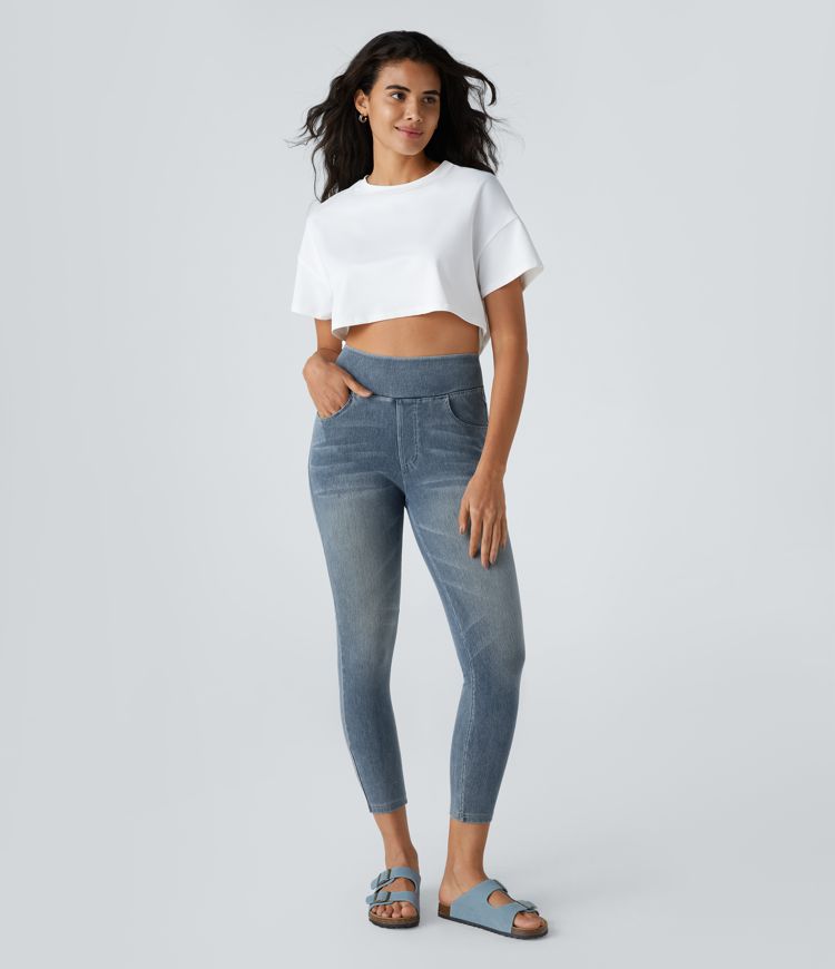 Halara Flex™ High Waisted Pockets Denim Casual Leggings
