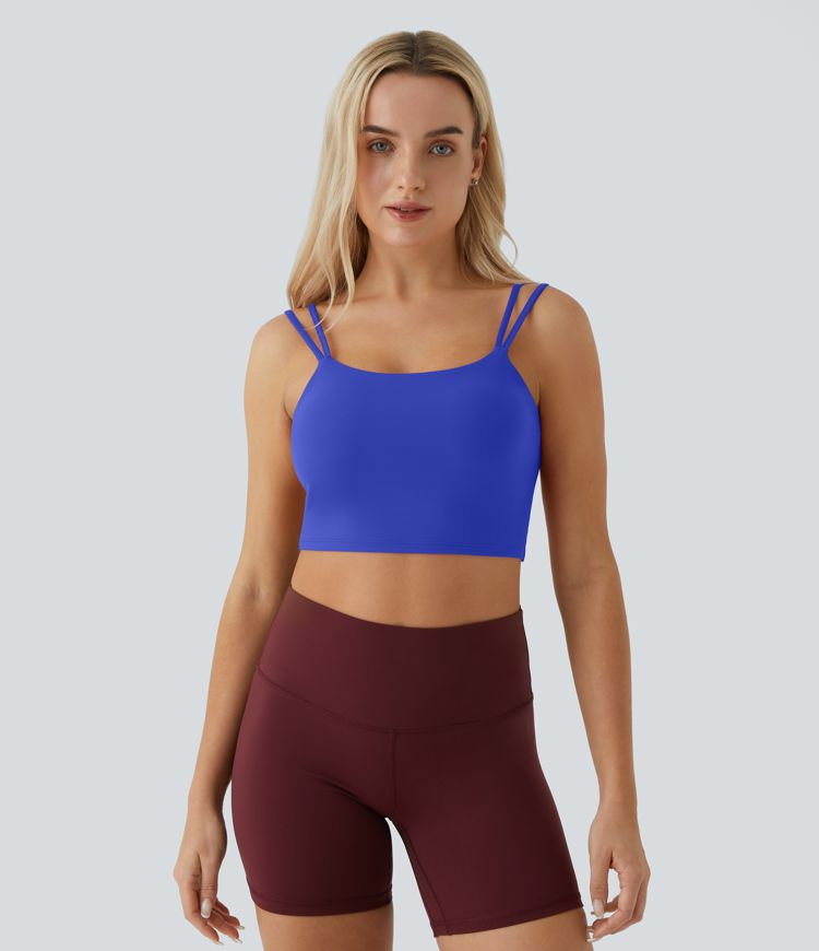 Double Straps Cropped Yoga Tank Top