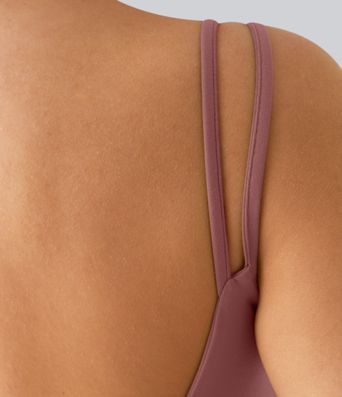 Double Straps Cropped Yoga Tank Top