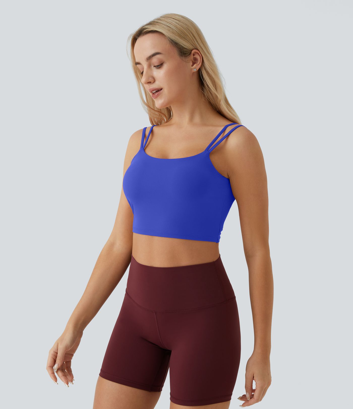 Double Straps Cropped Yoga Tank Top