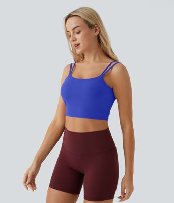 Double Straps Cropped Yoga Tank Top