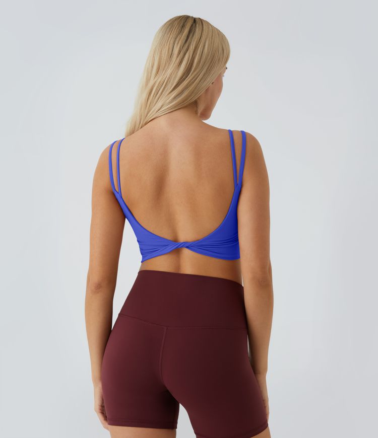 Double Straps Cropped Yoga Tank Top