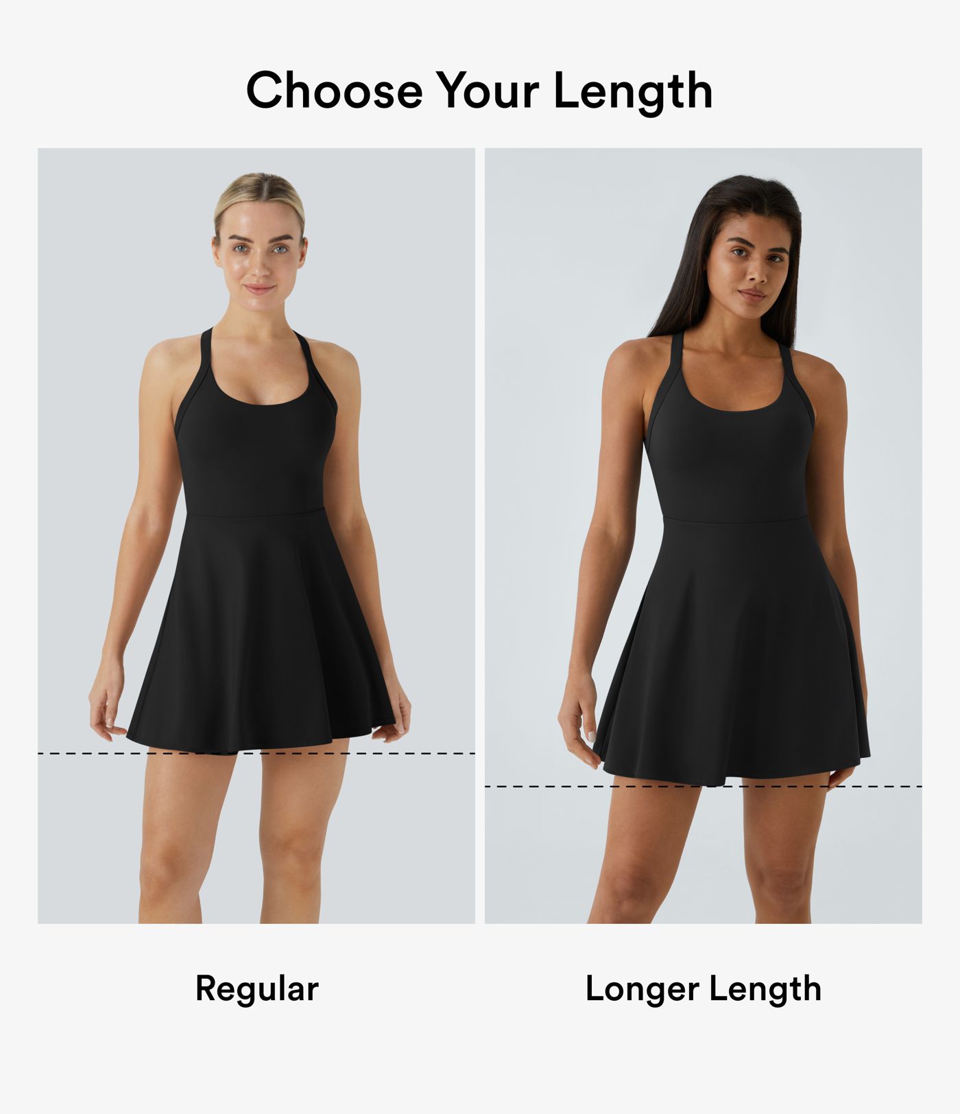 SoftlyZero™ Airy Backless Twisted Flare Low Support Dance Active Dress-Longer Length-Easy Peezy Edition A-D Cups