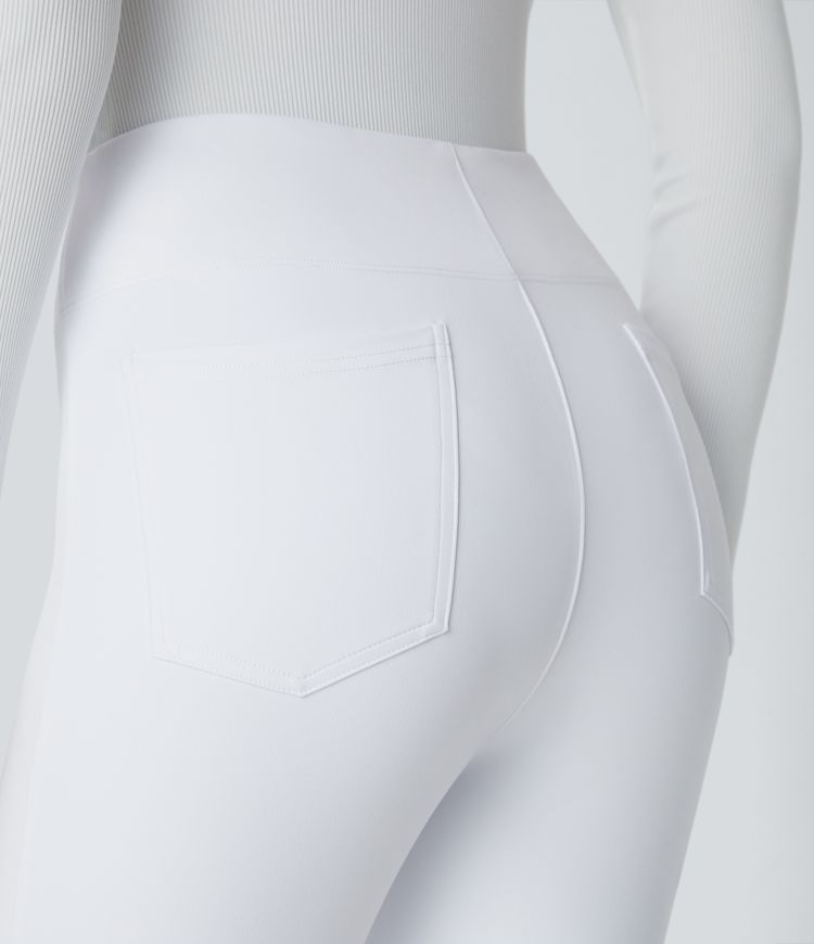 Pantalón Halara Flex™ oficina ajustado tiro alto bolsillo lateral posterior
