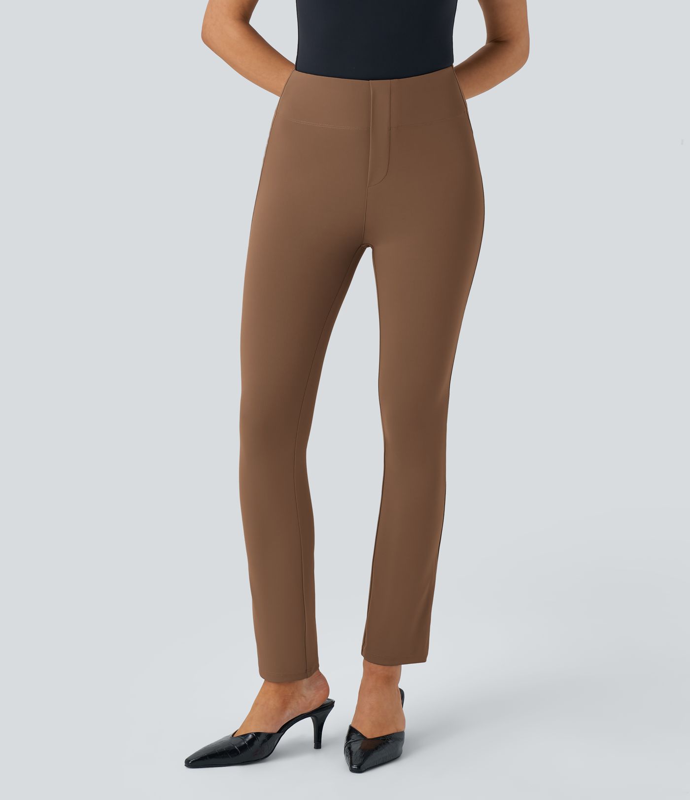 Pantalon de travail Halara Flex™ Taille Haute à Poches et Coupe Fuselée