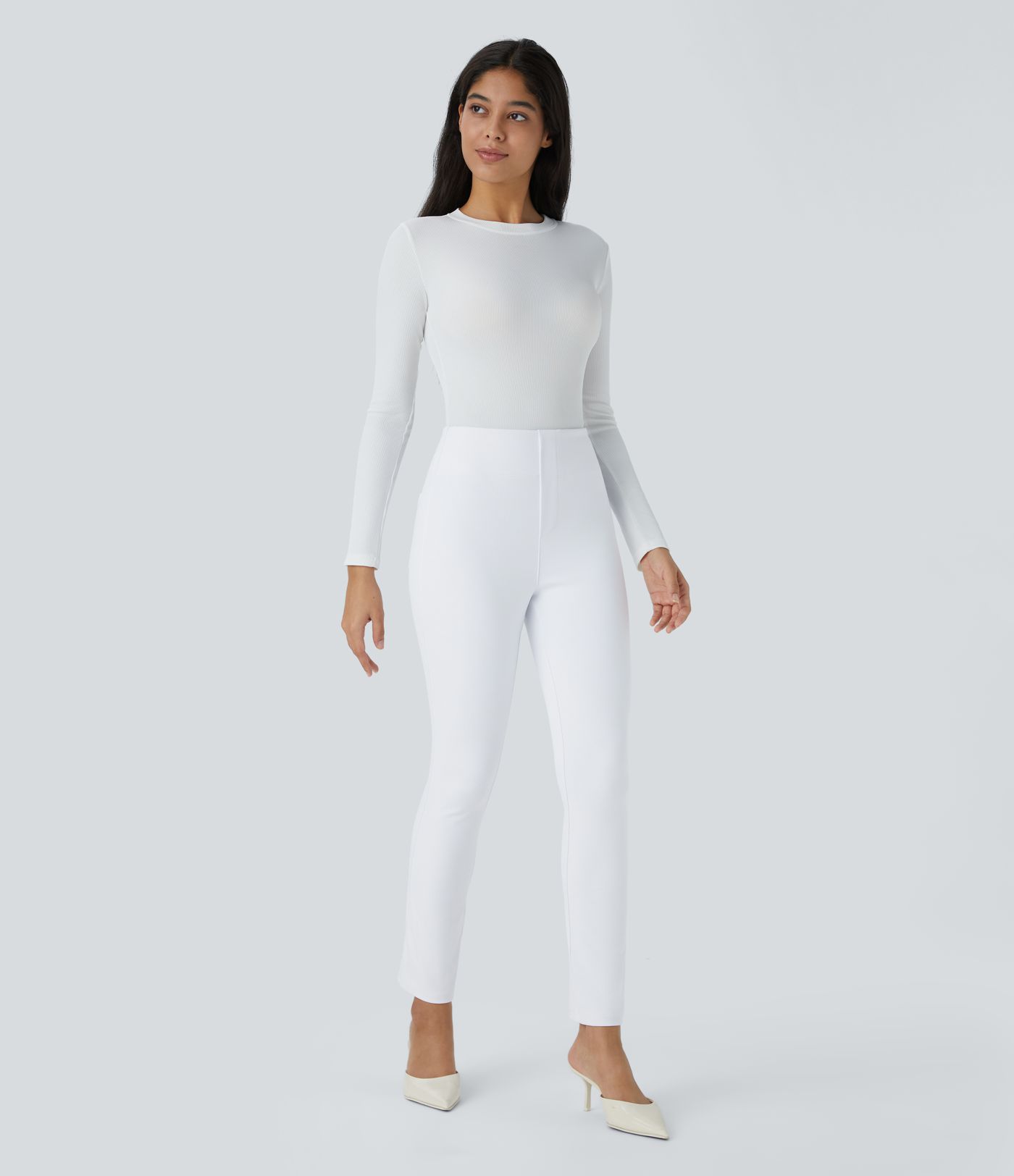 Pantalón Halara Flex™ oficina ajustado tiro alto bolsillo lateral posterior