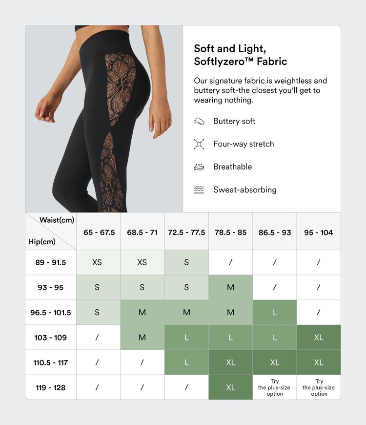 SoftlyZero™ High Waisted Crossover Contrast Lace Pocket Yoga Leggings-UPF50+
