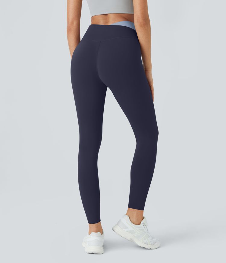 Softlyzero™ Crossover Color Block Leggings-UPF50+